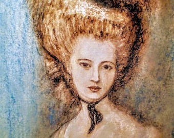 Marie Antoinette - Original Drawing - Ceramic Tile