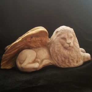 Golden Winged Lion- Figurine- Lisa Azzano Sculptures
