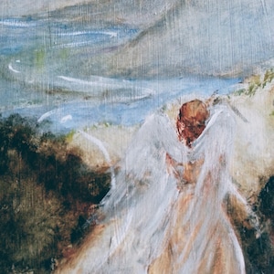 Lost Angel- Ceramic Tile- Lisa Azzano Sculptures
