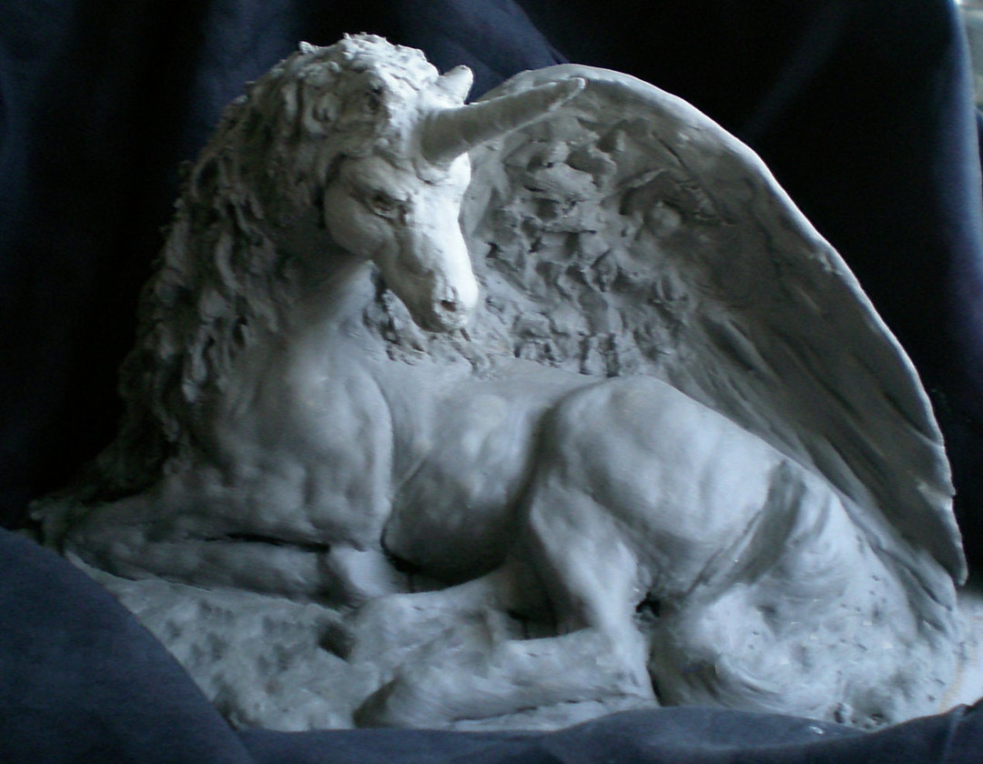Unicorn Sculpture Original Art Etsy
