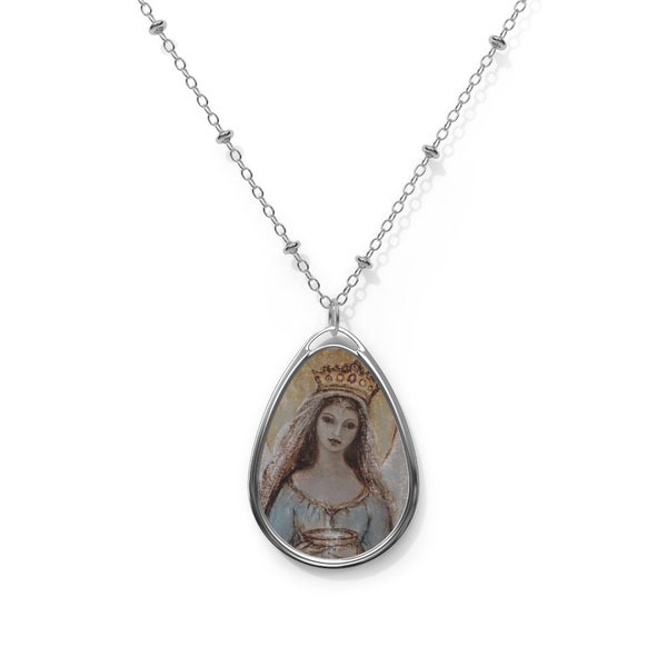 Goddess Danu - Oval Pendant Necklace- Lisa Azzano Sculptures