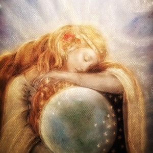 Gaia- Muttergöttin- Keramikfliese- Lisa Azzano Skulpturen