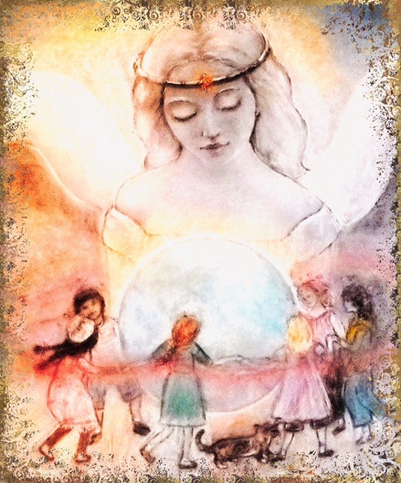 Angel Of Global Peace - Ceramic Tile-Lisa Azzano Sculptures