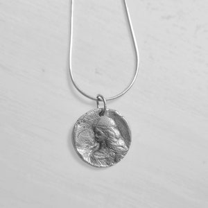 Faerie &#39;Petal&#39; - Sculpted Silver Pendant Necklace- Lisa Azzano Sculptures