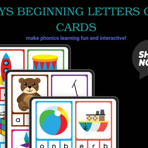 Tarjetas con letras iniciales, juego de emparejamiento del alfabeto, actividad fonética preescolar, material imprimible para aprender a leer y escribir, juguete Montessori