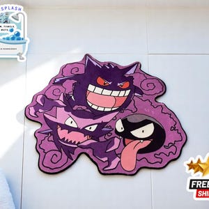 Cartoon Character Bath Rug | Cozy Non-Slip Mat | Living Room Decoration | Kids Room Bathroom Rug | Cute Detail Piece Design