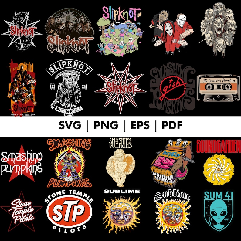Rock Band SVG Bundle: 217 Files, Music Art (digital Download) - Etsy