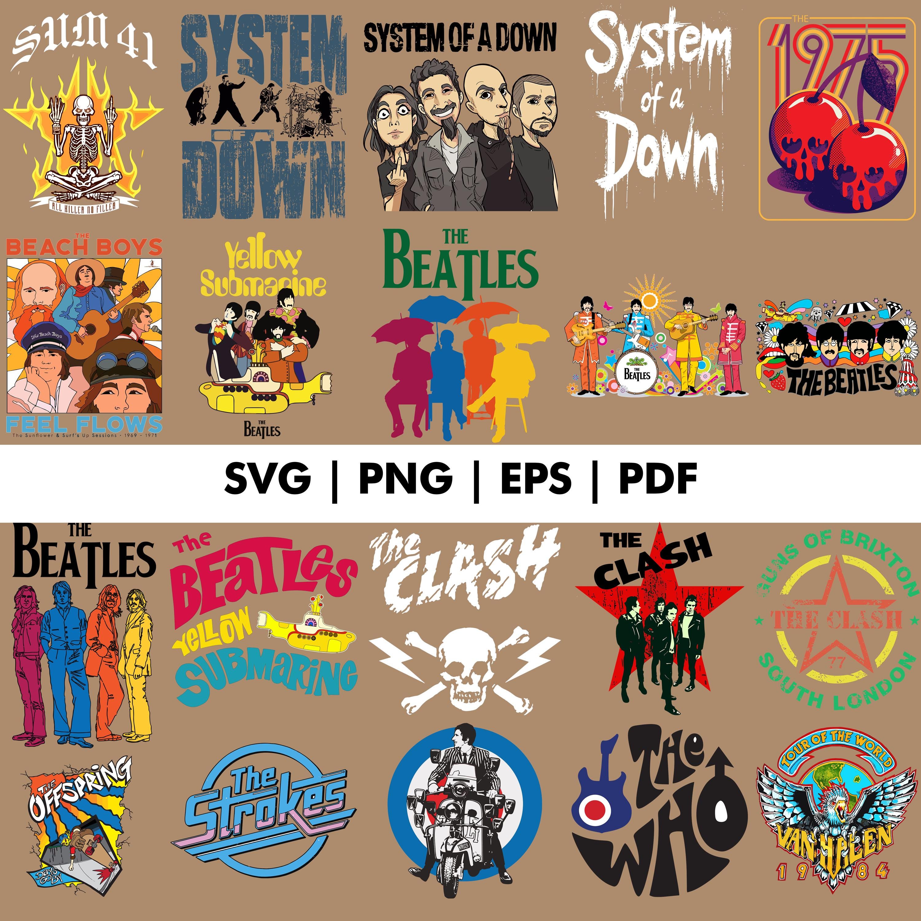 Rock Band SVG Bundle: 217 Files, Music Art (digital Download) - Etsy