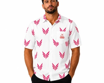 Plus Size Hawaiian Shirt ZentHriva | All Over Print Camp Collar, Streetwear Beach Shirt, Unisex Summer Fashion, Big and Tall Gift