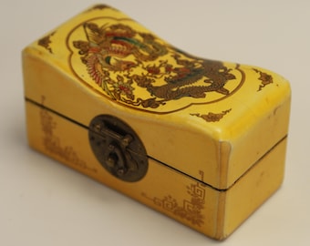 Antique style Vintage Cosmetics Case ,Vintage Chinese Style Home Storage Box - Original Lacquerware Wooden Box