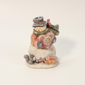 Vintage Snowman Candle Holder