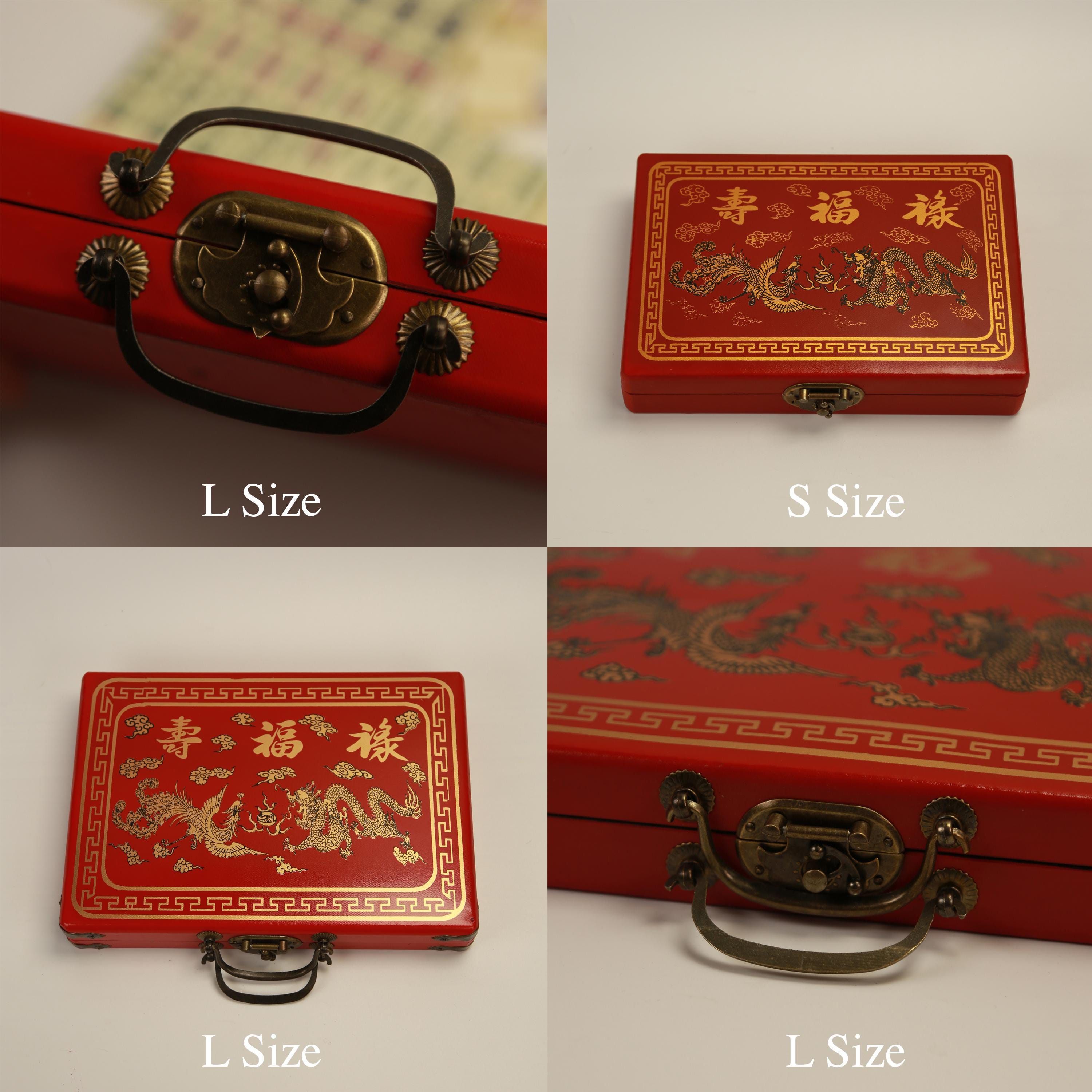 Vintage Chinese Style Mini Mahjong Set,original Lacquerware Wooden