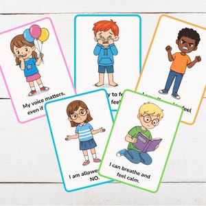 Big Feelings Affirmation Cards for Kids, Emotional Regulation, Social Emotional Learning, SEL Therapy Tool, Mindfulness for Kids, Printable