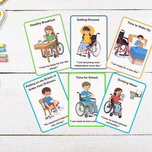Inclusive Visual Schedule for Kids, 32 Daily Routine Cards, Autism ADHD Daily Rhythm, Toddler Chore Chart, Independence Tools, SEL Resource