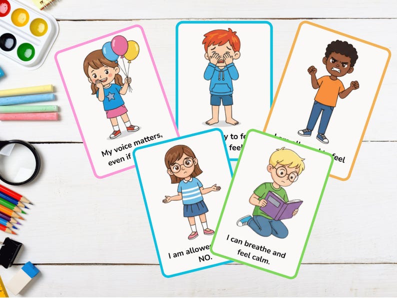 Big Feelings Affirmation Cards for Kids, Emotional Regulation, Social ...