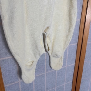 Vintage Carters Baby Terry Cloth Footed Sleeper Cream Pastel Yellow Duck 3-6mo image 8