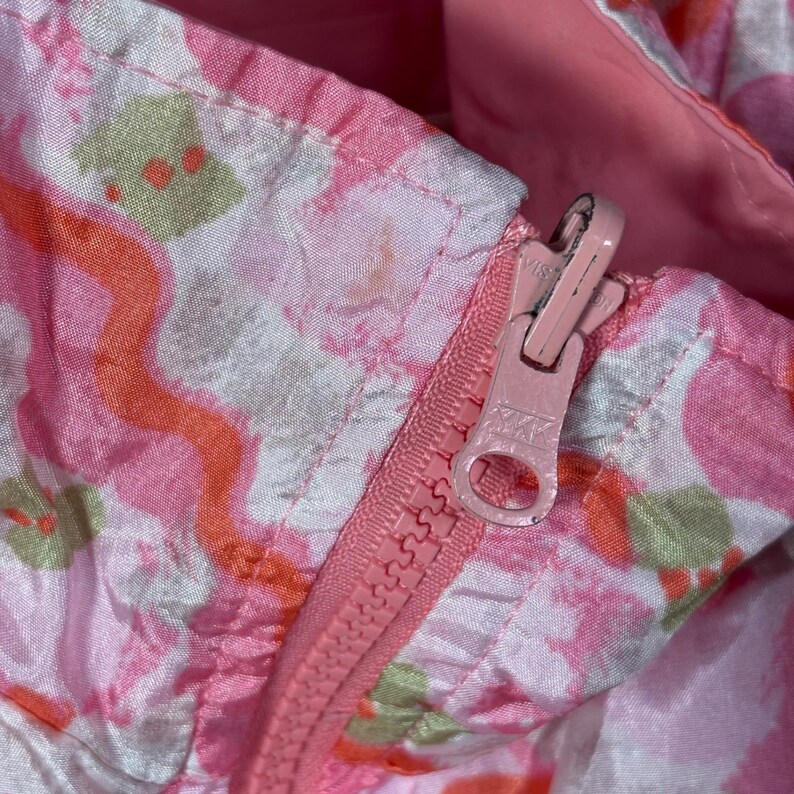 Fila Reversible Windbreaker Jacket Large Pink Abstract Print Vintage 90s Zip Y2K image 14