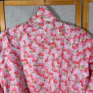 Fila Reversible Windbreaker Jacket Large Pink Abstract Print Vintage 90s Zip Y2K image 15