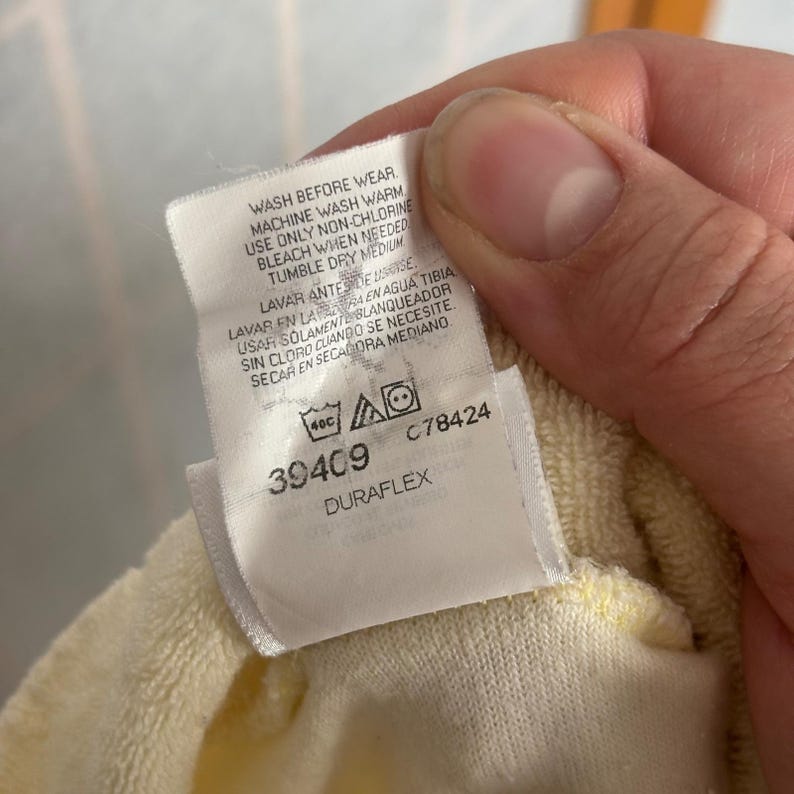 Vintage Carters Baby Terry Cloth Footed Sleeper Cream Pastel Yellow Duck 3-6mo image 11