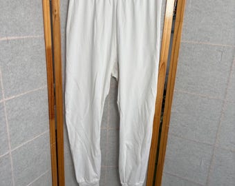 Medalist Womens Large White Thermal Base Layer Pants Made in USA Nylon Polyester