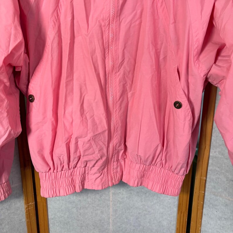 Fila Reversible Windbreaker Jacket Large Pink Abstract Print Vintage 90s Zip Y2K image 8