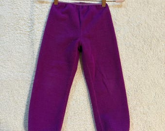 VTG Patagonia Synchilla Fleece Pants Kids 4/5 Purple Vintage Made in USA