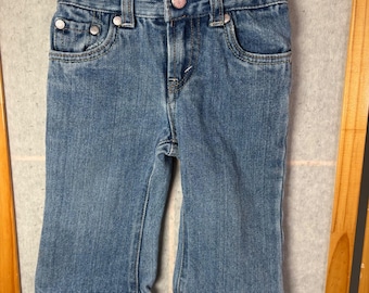 Levi's 517 Flare Jeans Baby Girls 12M Blue Denim Medium Wash Elastic Back