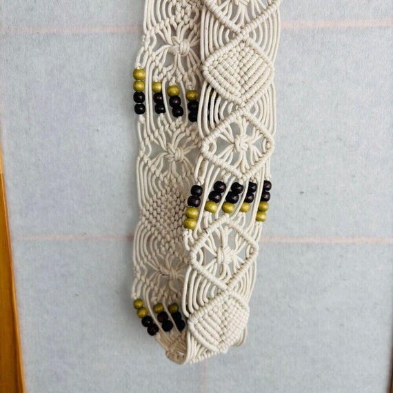 Boho Macrame Hippie Belt Crochet Beaded Western Country  display picture 1