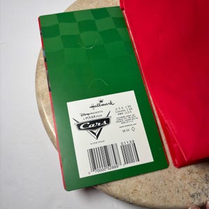 Disney Pixar Cars Reusable Lunch Bag & Hallmark Money Card Lightning McQueen VTG image 5