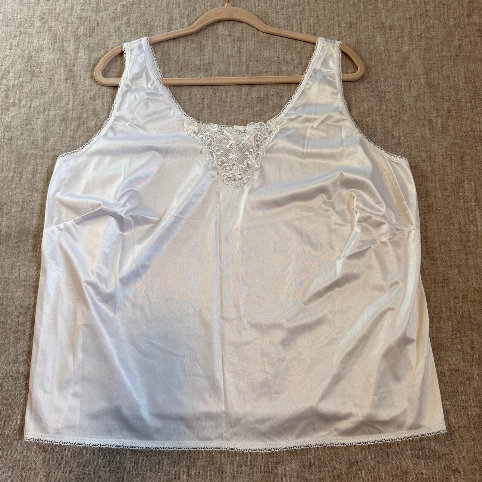 White Satin Lace Camisole Top - Etsy