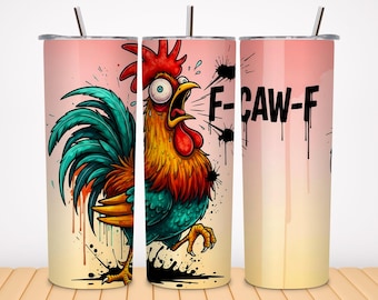 Envoltura para vaso de 20 oz con diseño de gallo divertido PNG/F-CAW-F (sublimación)