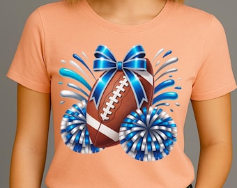 Football Cheerleader Tumbler Wrap PNG, Glam Pom Pom 20oz Skinny Sublimation Design, Sports Cheer PNG, 300 DPI Digital Download
