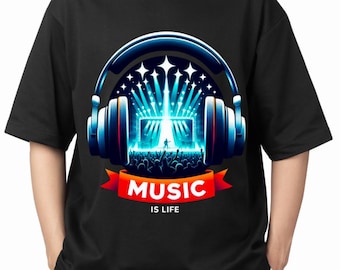 Auriculares de música para conciertos, diseño de sublimación de camisetas, clipart de DJ, banda y amante de la música, clipart de fiesta de conciertos