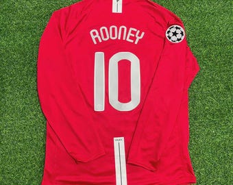 MU Red Retro Jersey – 2008/09 Home Long Sleeve, ROONEY #10