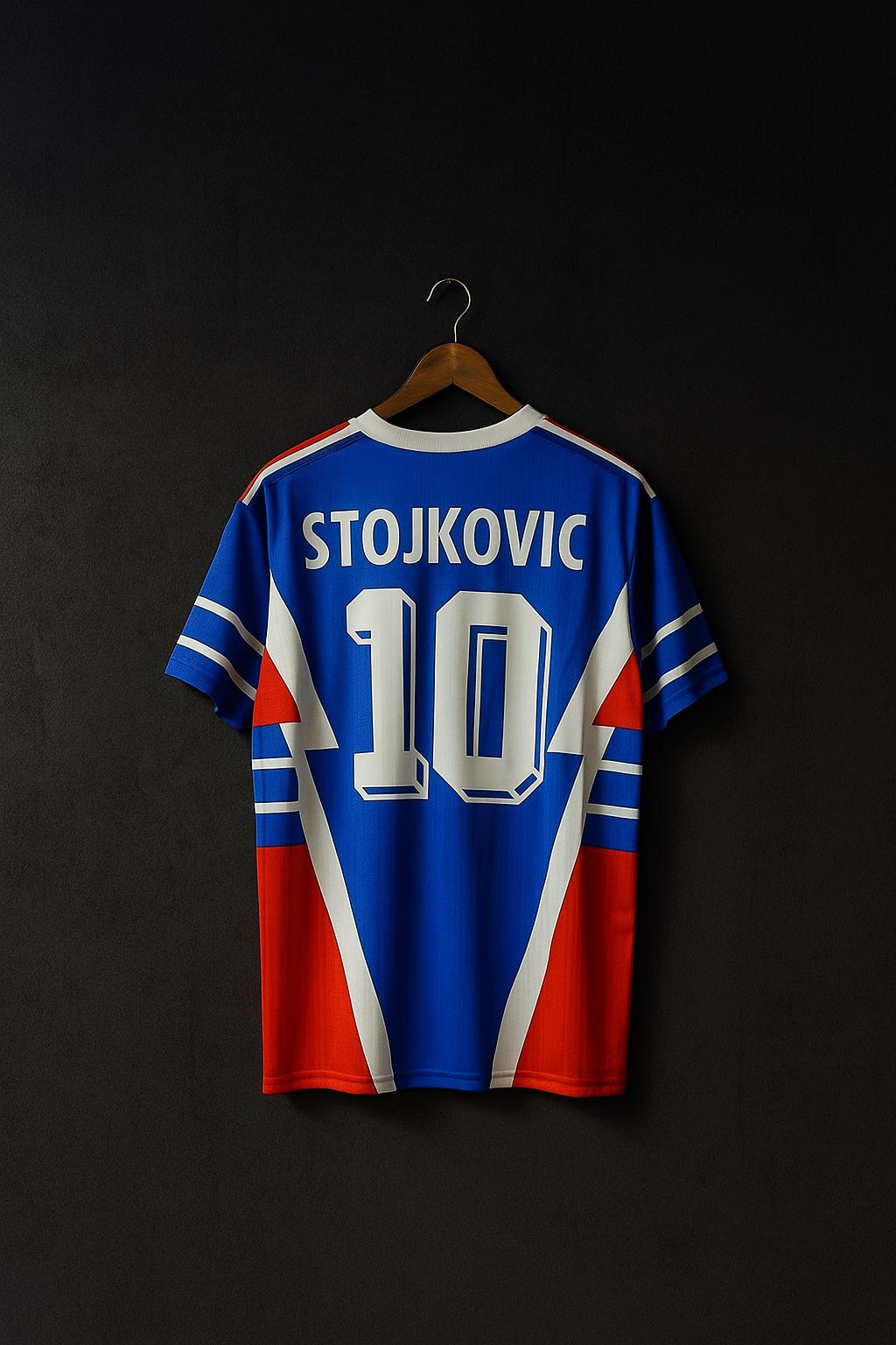 Retro Yugoslavia Soccer Jersey – 1991 Replica, American Sizing, White/Red