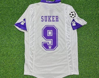 Davor Suker #9 Real Madrid 1998 1999 Local Retro Vintage Jersey