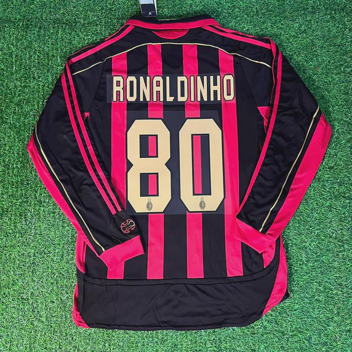 Long Sleeve Ac Milan Ronaldinho Jersey - Etsy Denmark