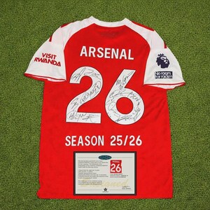 Arsenal 25/26 Signed Jersey, Gunners Retro Football Shirt, EPL Kit