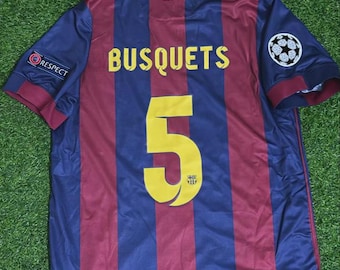 Sergio Busquets Barcelona 2014/15 Champions League-finale Berlijn retro jersey Trikot