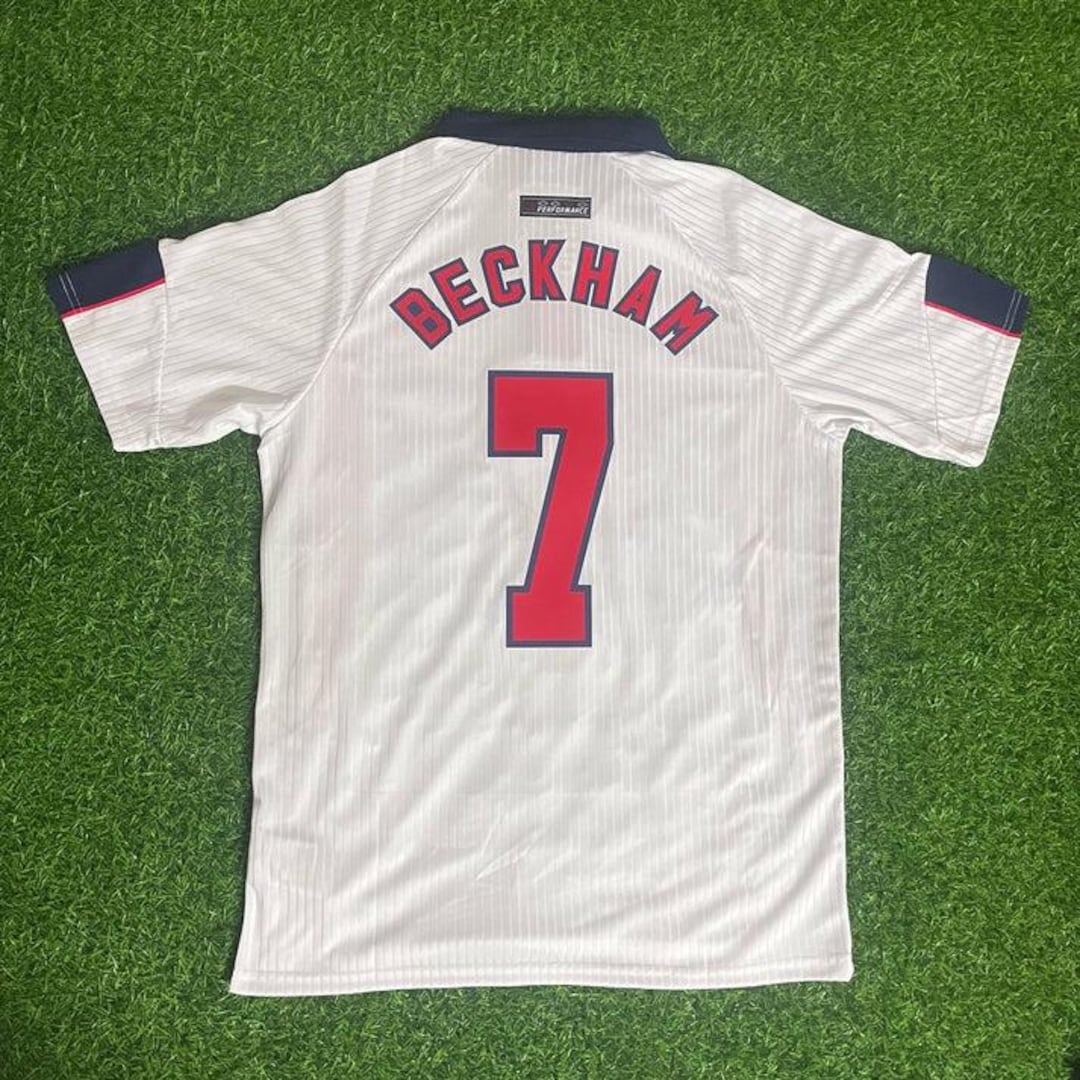 David Beckham England 1998 World Cup Retro Jersey - Etsy