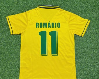 Romário #11 Brazil 1994 World Cup Final Retro Football Jersey