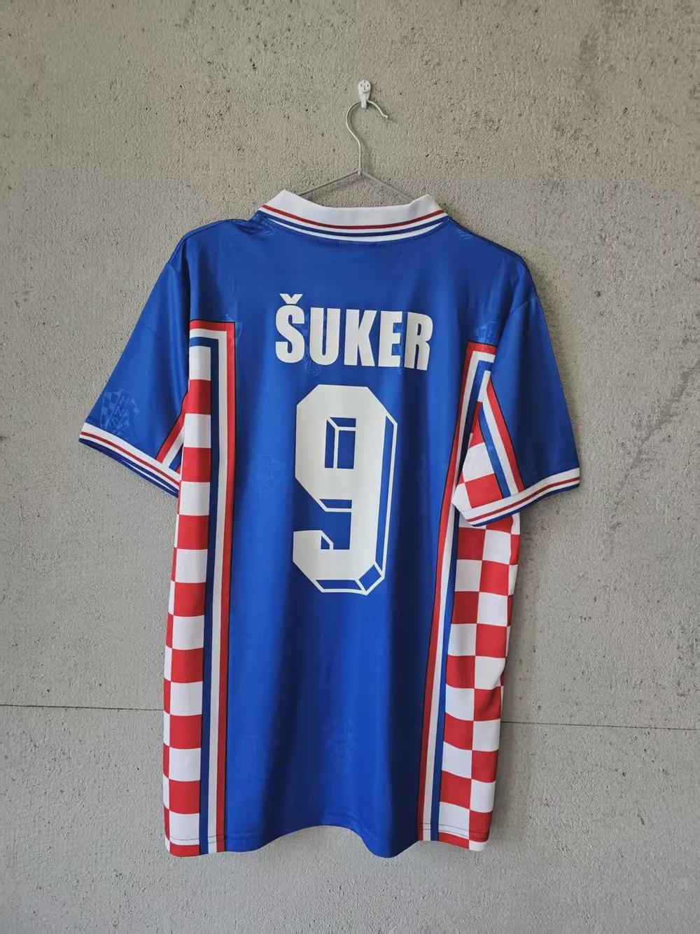 Camiseta Retro Croacia Mundial 1998 Azul ant