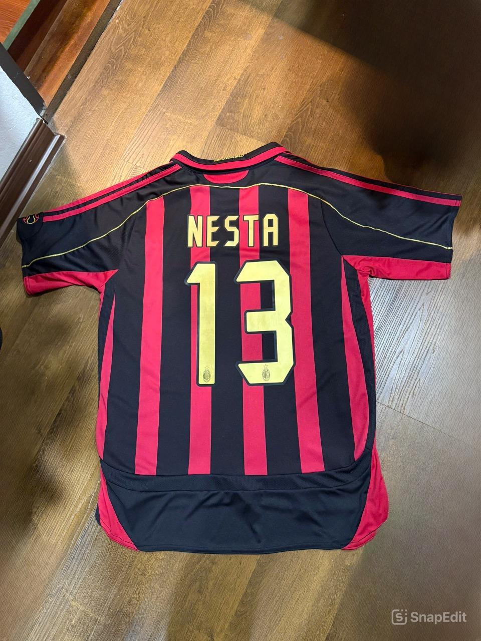 AC Milan 2006/07 Home Soccer Jersey - NESTA #13 - Etsy