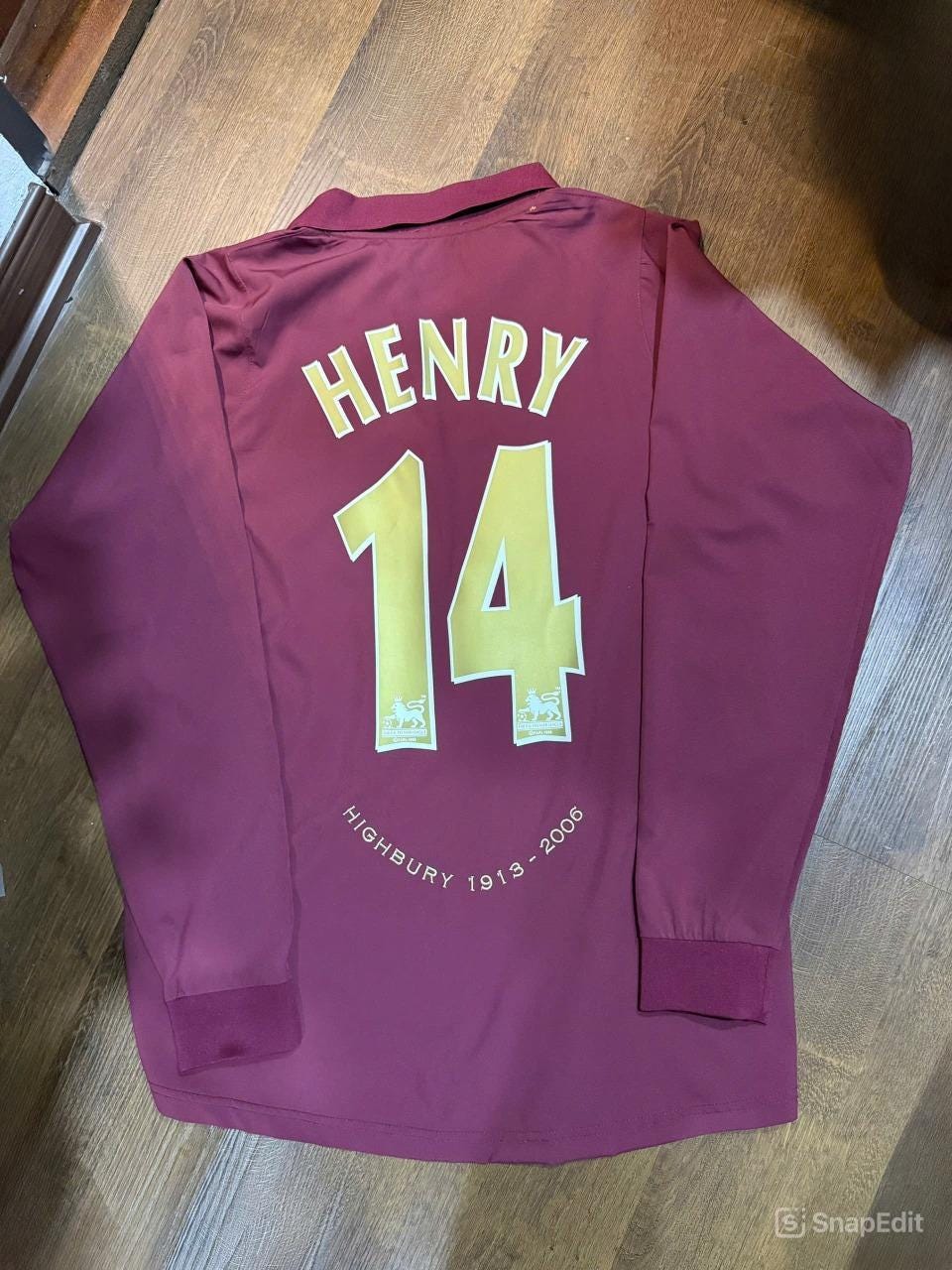 7SM1【Arsenal】ゲームシャツ サッカー HENRY 古着used Henry