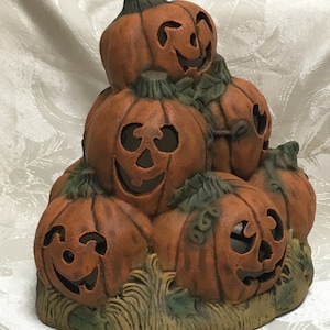 Calabaza de bizcocho de cerámica lista para pintar Donas
