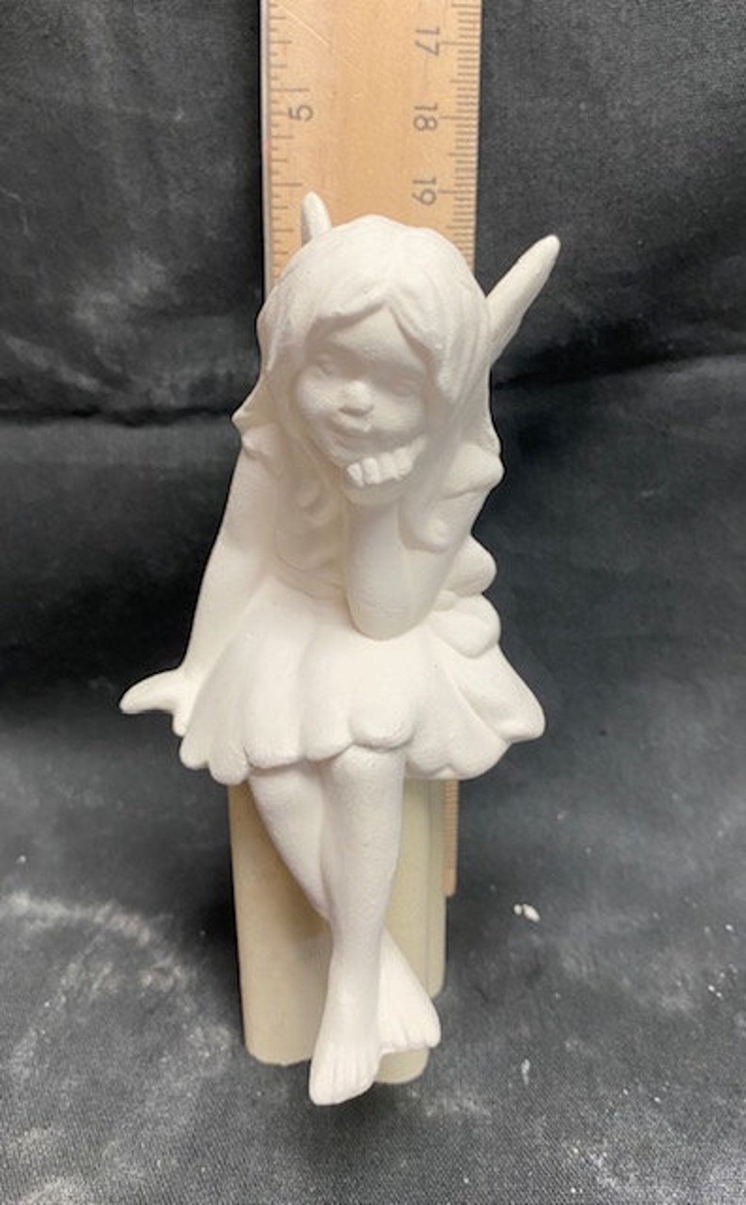Ready to Paint Ceramic Bisque Alberta Sitting Fairy Etsy