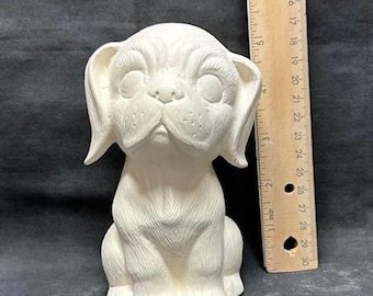 Bereit, Keramik Bisque-Hund-Figur oder Bank U-Pick zu malen