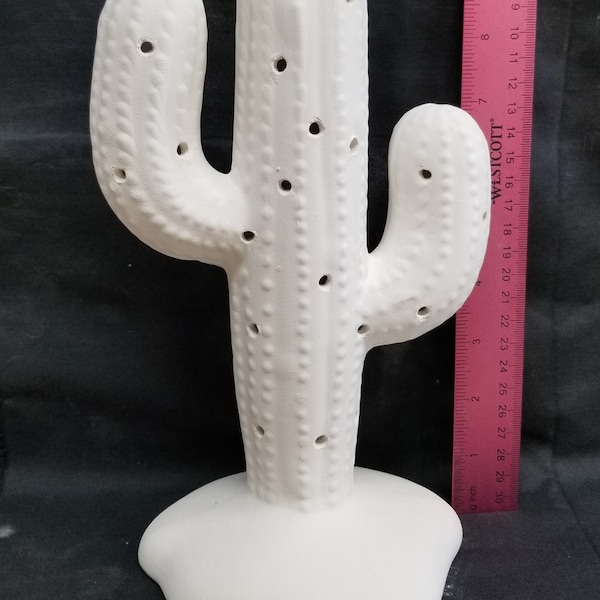 Pronto per dipingere Icco Ceramic Bisque Cactus U pic con o senza fori