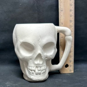Klaar om te schilderen Keramische Bisque Nowells Skull Cup