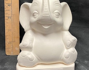 Ready to Paint Ceramic Bisque Elephant Bank